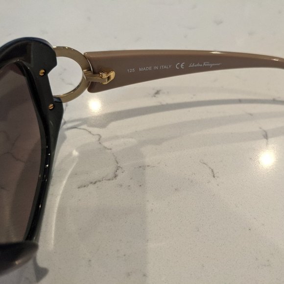 Salvatore Ferragamo Sunglasses - Black and Beige - Picture 5 of 6